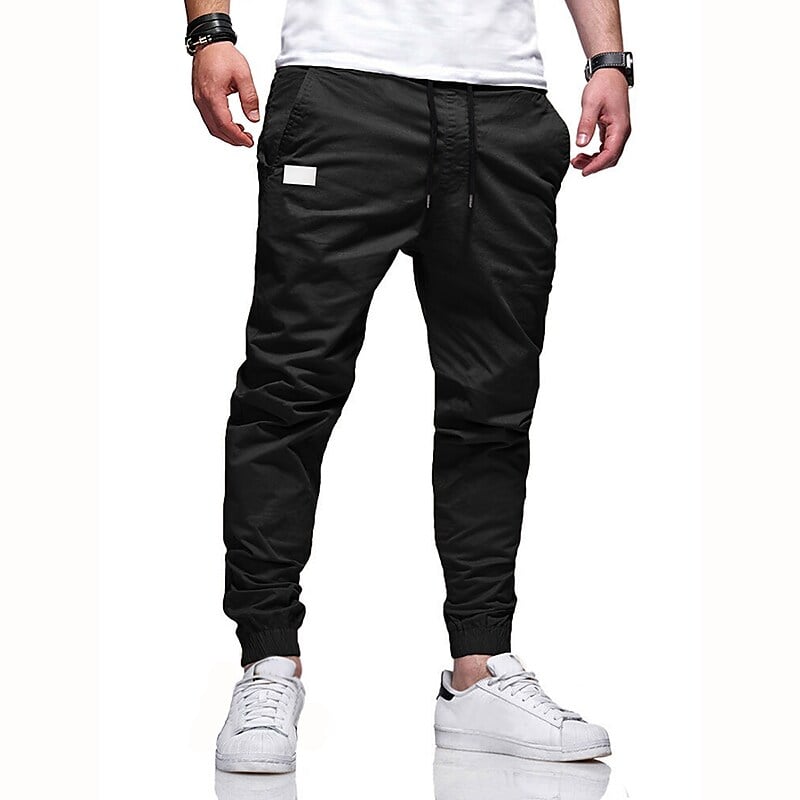 Cargo Pants Joggers Drawstring Elastic