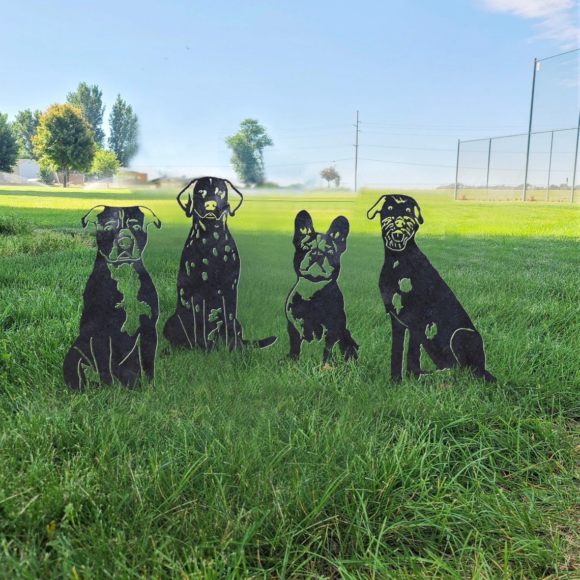 French Bulldog Metal Silhouette