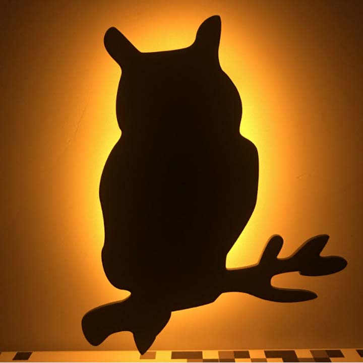 3D Sound Control Cat Wall Lamp