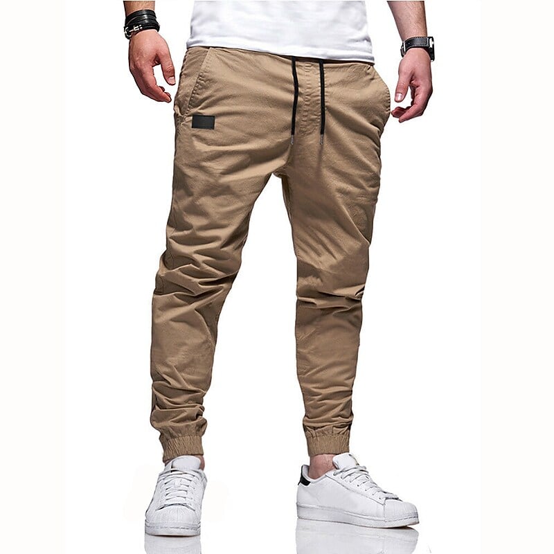 Cargo Pants Joggers Drawstring Elastic