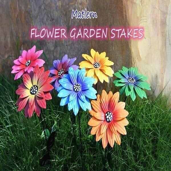 🔥Special Promotion🌼Metal Flowers Garden Stakes🌻