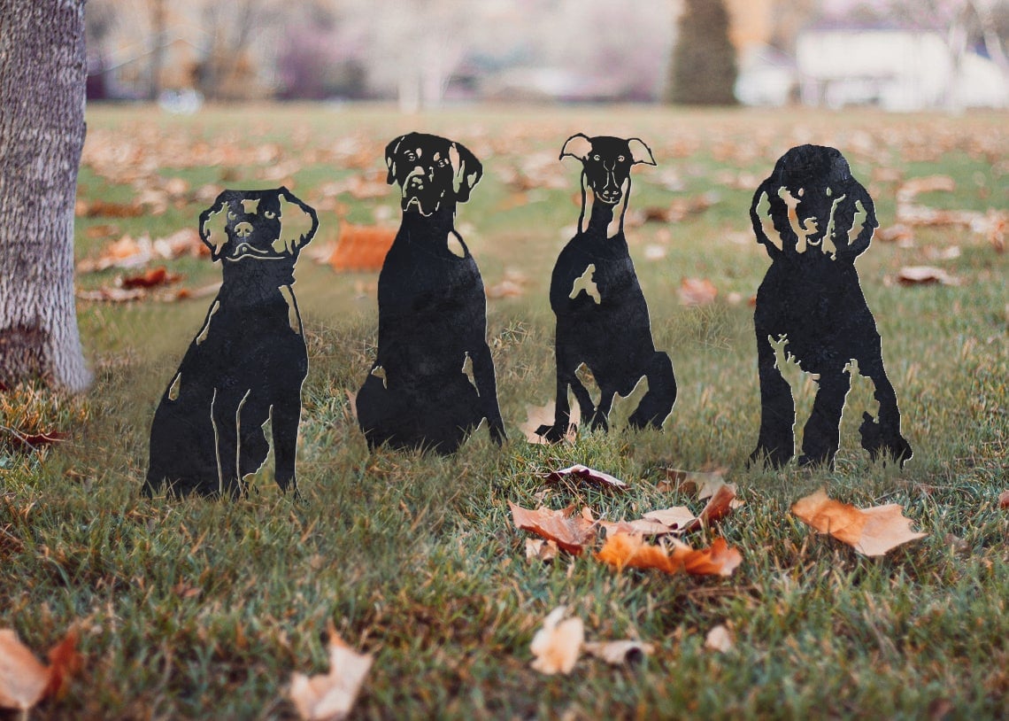 Weimaraner Metal Silhouette