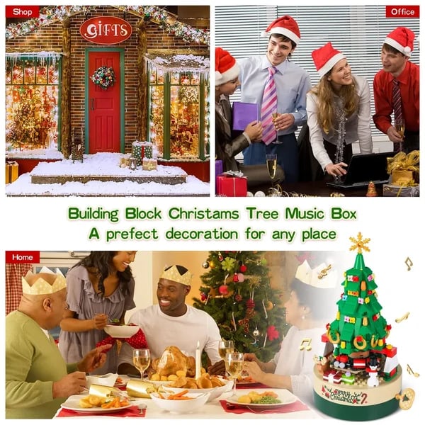 🎄 DIY Christmas Tree Brick Music Box🎵