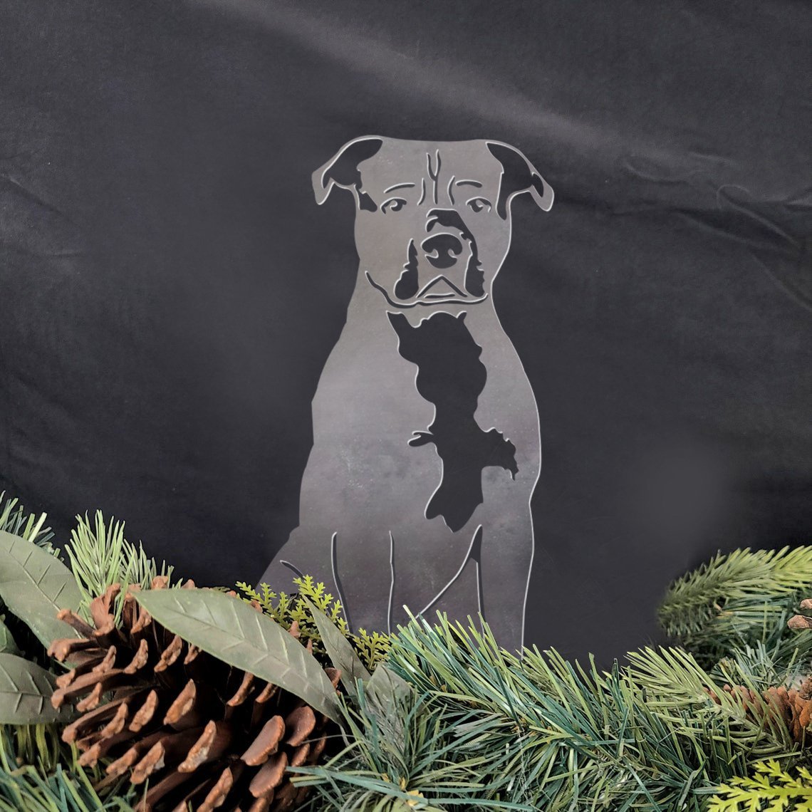 Staffordshire Bull Terrier Metal Silhouette