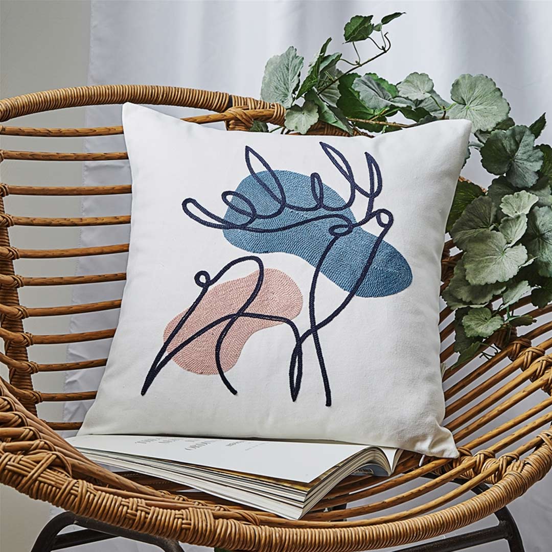 Abstract Embroidery Cushion Covers