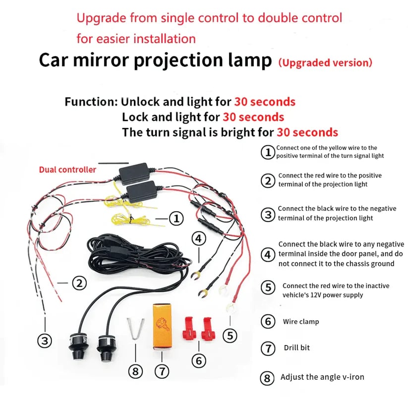 Car Angel Wings Light