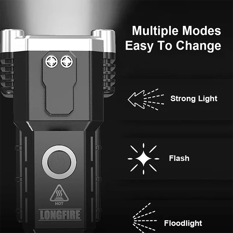 Super Bright Rechargeable LED Handheld Flashlight Portable