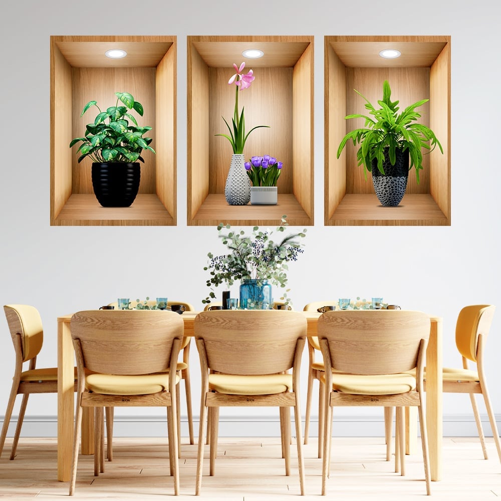 🔥3D Flowers Vase Wall Sticker