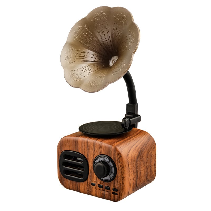 ❤️Retro Wooden Phonograph Bluetooth Speaker