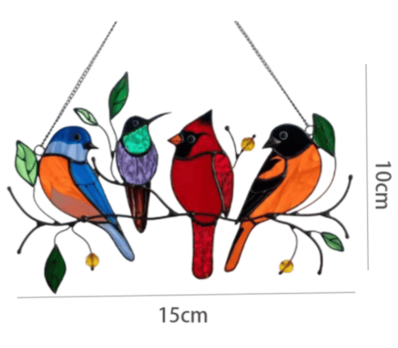 Mother's Day DealsThe Best Gift-Birds Stained  Window  Panel Hangings