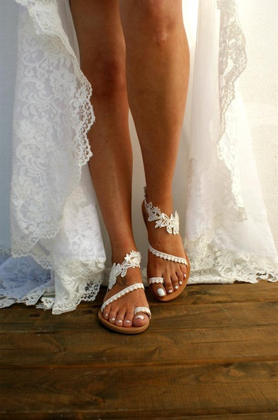 Women flat lace sandals