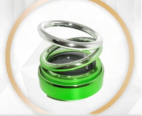 🎁🚗Solar Rotating Double Ring Suspension Car Aromatherapy Ornament💖