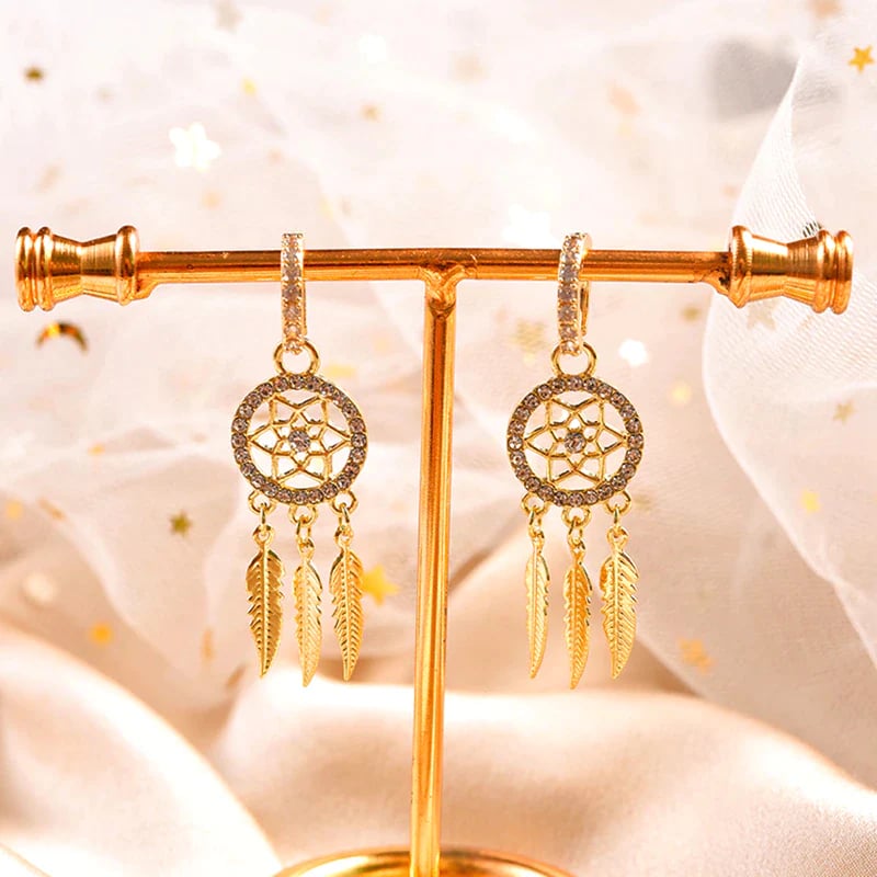 🎁2023-Christmas Hot Sale🎁Dreamcatcher Golden Earrings