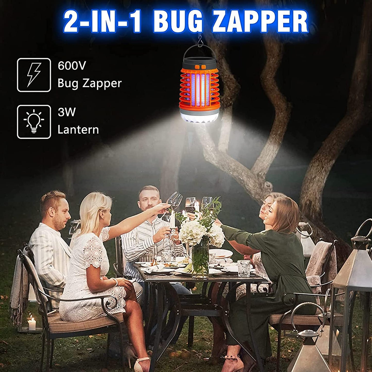 ✨2023 Multifunctional Solar camping Mosquito Killer Lamp