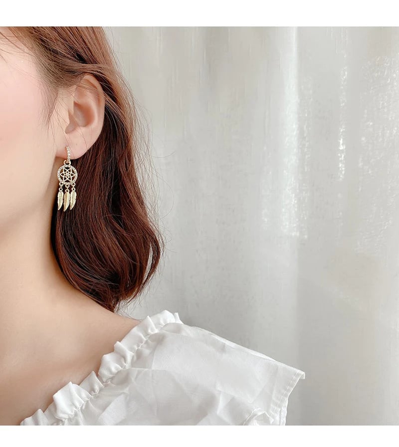 🎁2023-Christmas Hot Sale🎁Dreamcatcher Golden Earrings