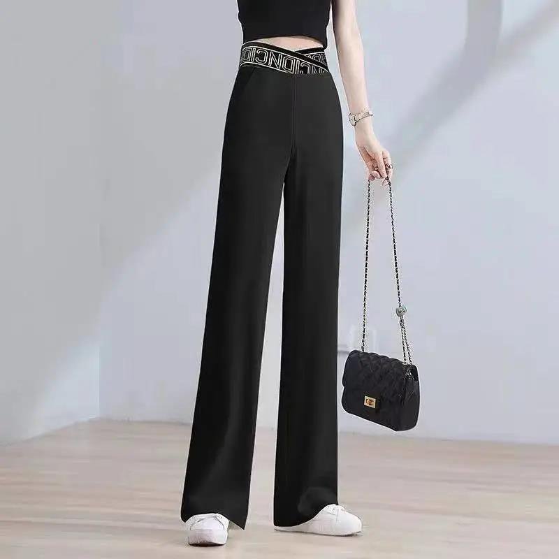 🔥Ice Silk High Waist Wide-leg Pants