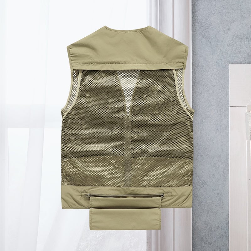 Breathable Mesh Zip Cargo Vest