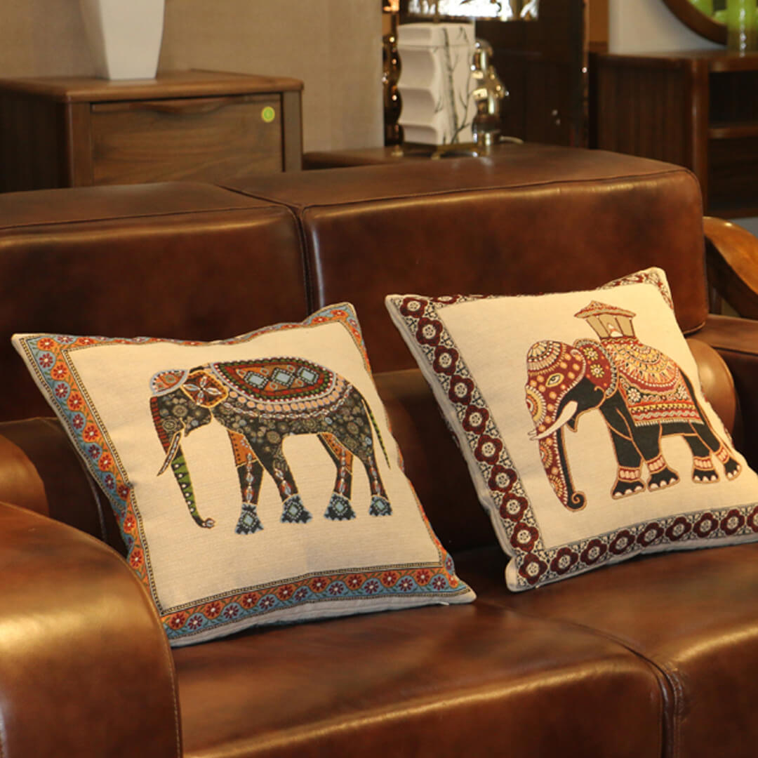 Elephant Double-sided Cushion Cover