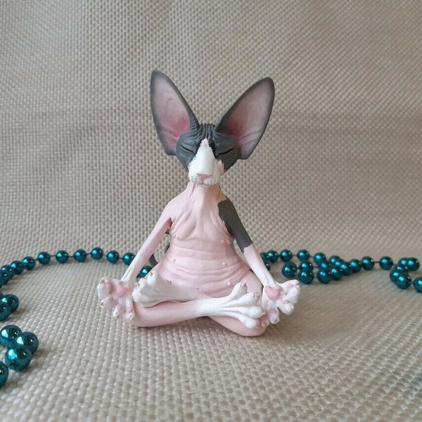 🔥Last Day Promotion🔥😻Sphynx Cat Meditate Yoga