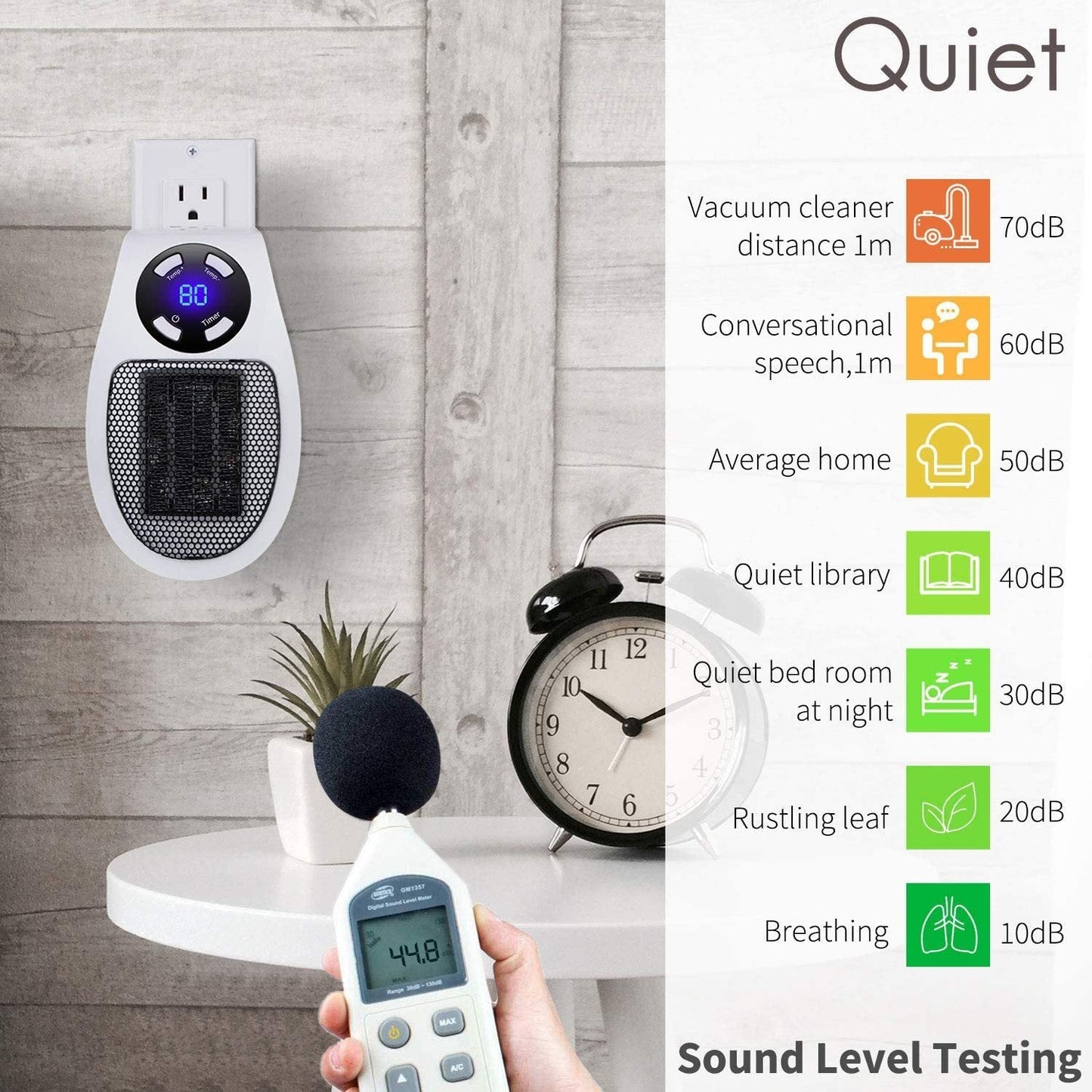 Portable Plug-in Wall Mounted Room Heater Home Mini Remote Heater 500W