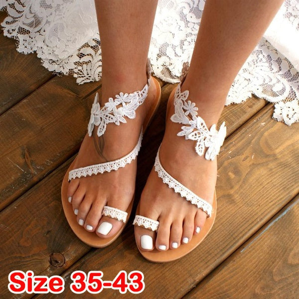 Women flat lace sandals