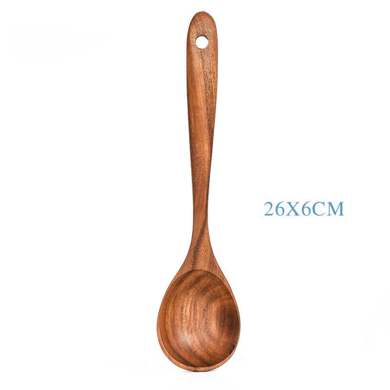 Eco-Friendly Teak Wood Kitchen Spoon Set