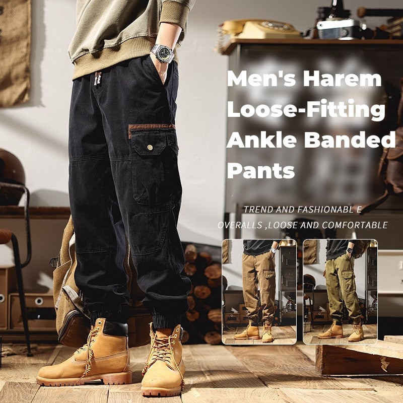 [✨Best Gift For Him🎁] Men's Harem Loose-Fitting Ankle Banded Pants
