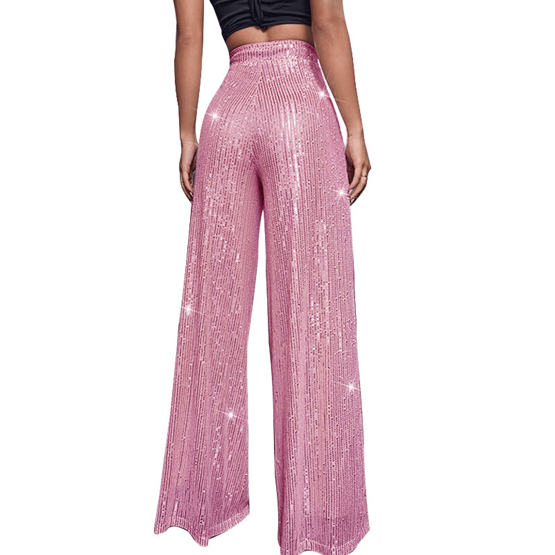 Sequin stretch pants