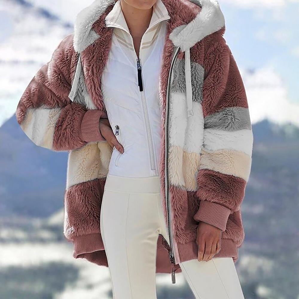 🔥HOT SELL-🐑RCONTRASTING PLUSH COAT🎁SPECIAL OFFER