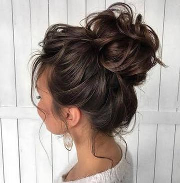 Messy Curly Hair Bun 🔥