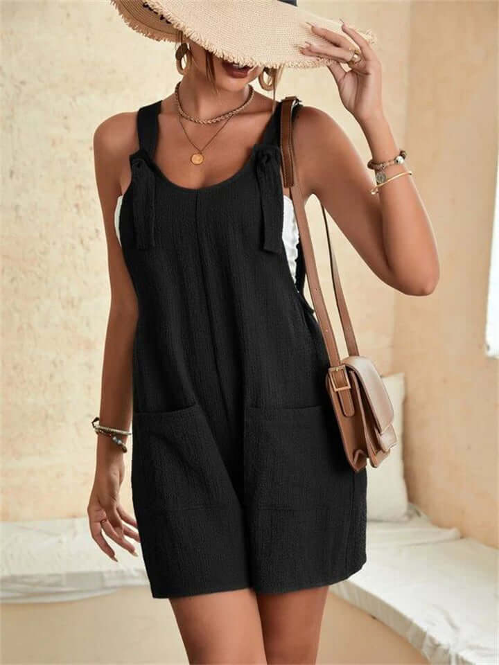 Women's Stylish Casual U Neck Summer Holiday Short Jumpsuits