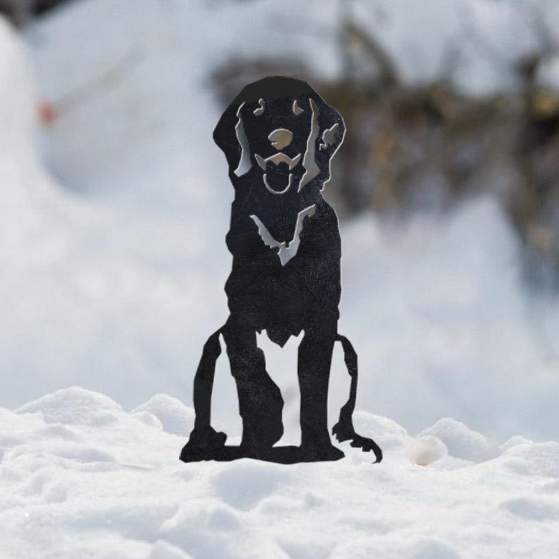 Flat Coated Retriever Metal Silhouette