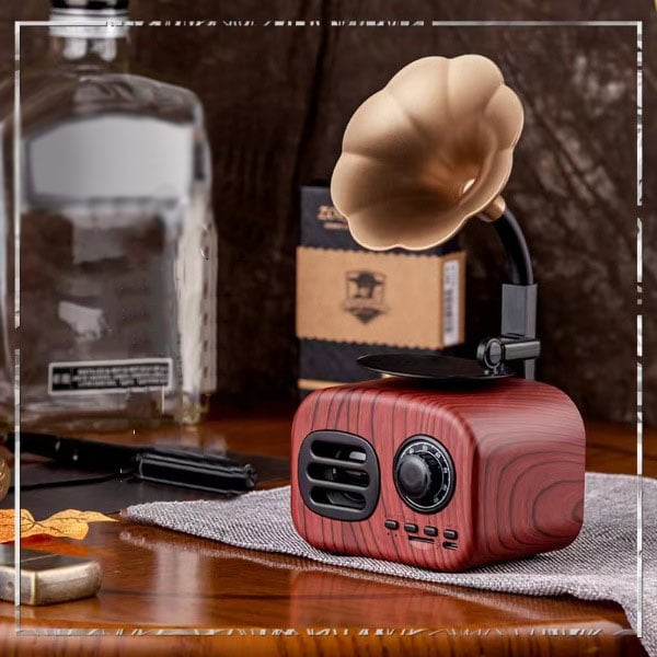 ❤️Retro Wooden Phonograph Bluetooth Speaker