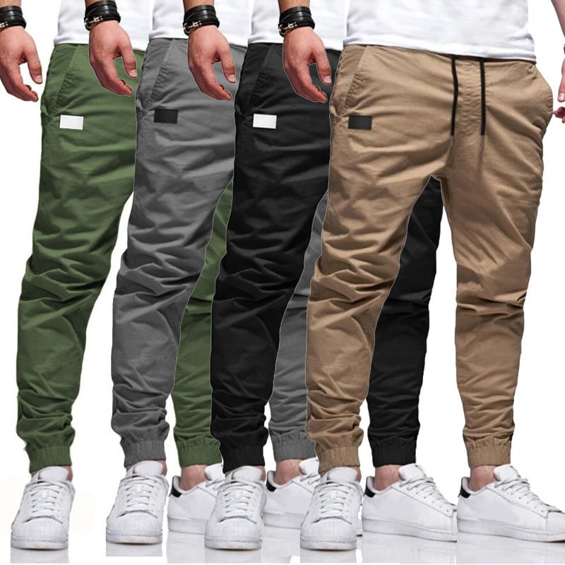 Cargo Pants Joggers Drawstring Elastic