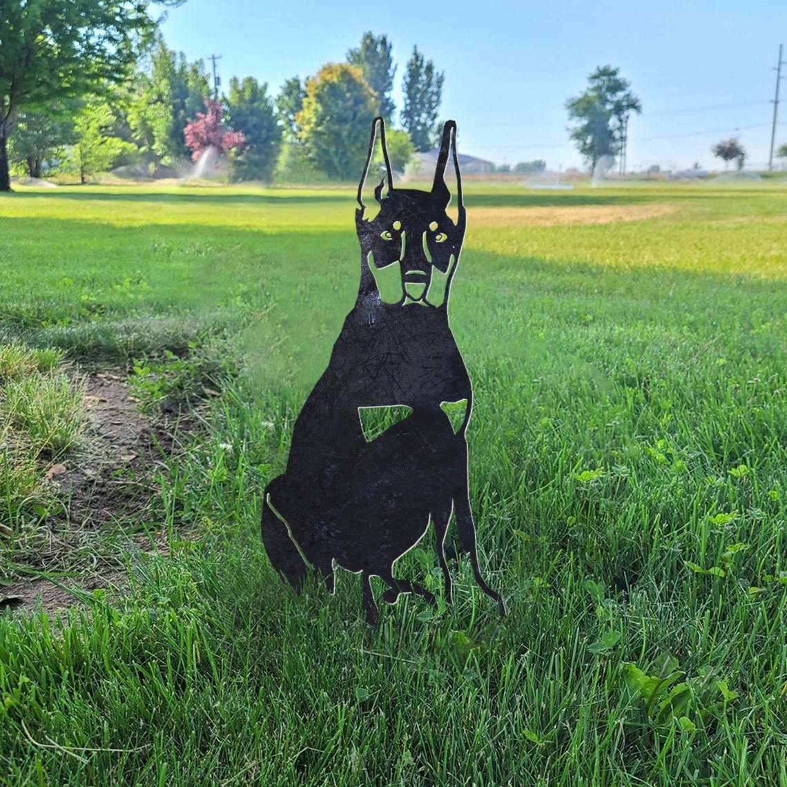 Miniature Pinscher Metal Silhouette