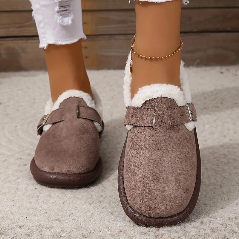 🔥 WOMEN'S PLUSH ROUND TOE SLIP-ON FLATS