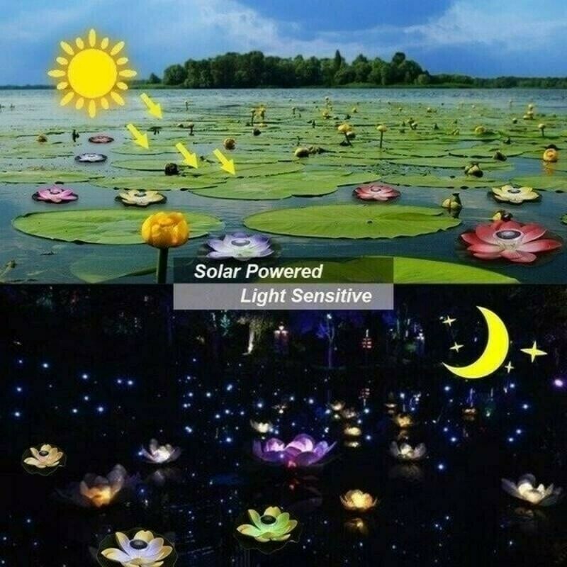 Solar Floating Lotus Flower Light